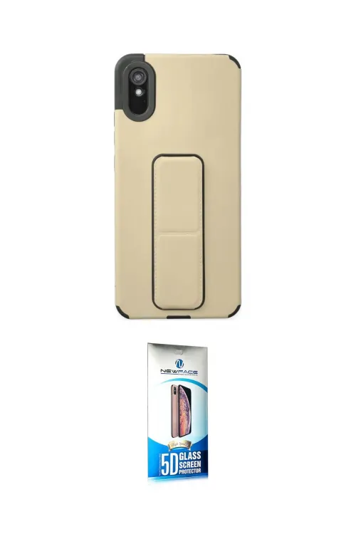 ieg™ Redmi 9A Kılıf Çekirdek Yansıma - Siyah 5D Eko Cam Ekran Koruyucu