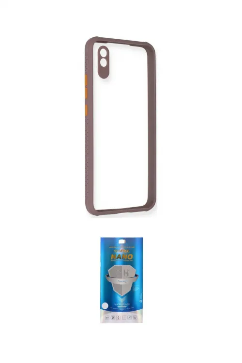 ieg™ Redmi 9A Kılıf Nova Asil Özel Seri - Şeffaf Royal Nano Ekran Koruyucu