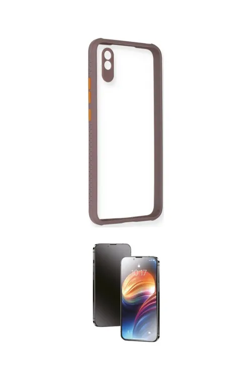 ieg™ Redmi 9A Kılıf Nova Asil Özel Seri - Siyah 3D Antistatik Mat Seramik Nano Ekran Koruyucu