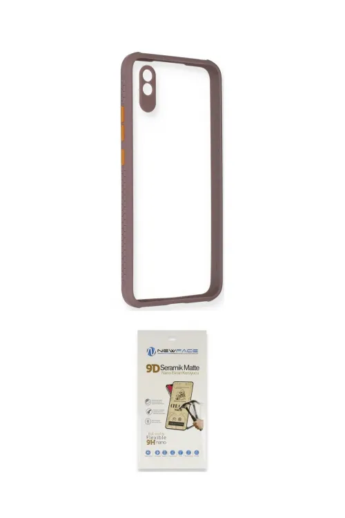 ieg™ Redmi 9A Kılıf Nova Asil Özel Seri - Siyah Mat Seramik Nano Ekran Koruyucu