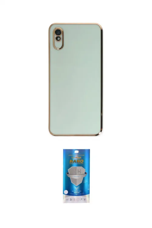 ieg™ Redmi 9A Kılıf Yankı Serisi - Şeffaf Royal Nano Ekran Koruyucu