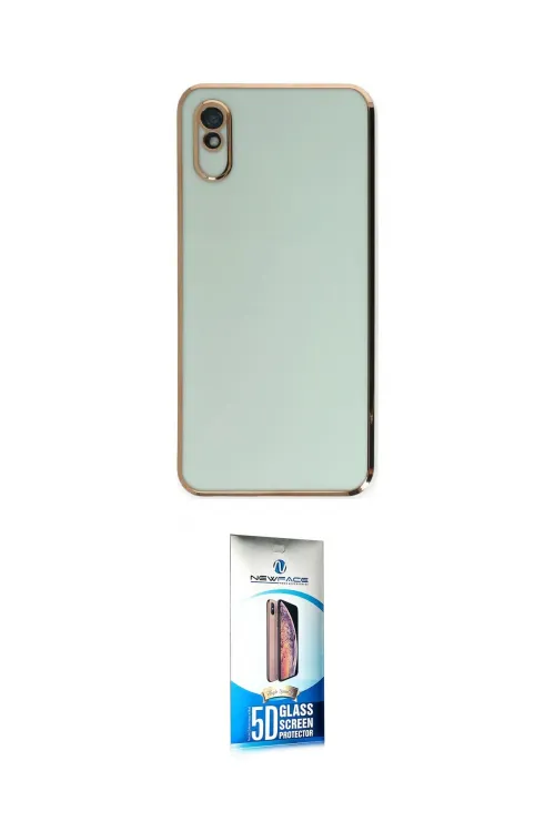 ieg™ Redmi 9A Kılıf Yankı Serisi - Siyah 5D Eko Cam Ekran Koruyucu
