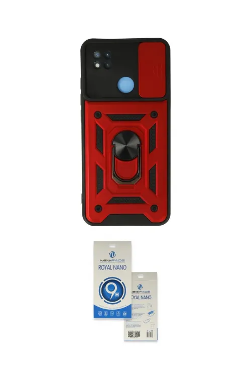ieg™ Redmi 9C Kılıf Ahenk Klasik - Şeffaf Royal Nano Ekran Koruyucu