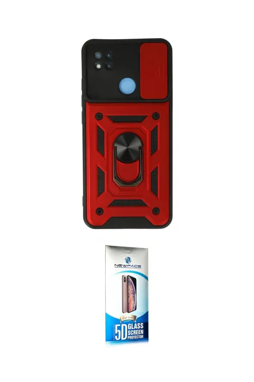 ieg™ Redmi 9C Kılıf Ahenk Klasik - Siyah 5D Eko Cam Ekran Koruyucu