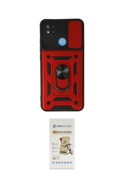 ieg™ Redmi 9C Kılıf Ahenk Klasik - Siyah Mat Seramik Nano Ekran Koruyucu
