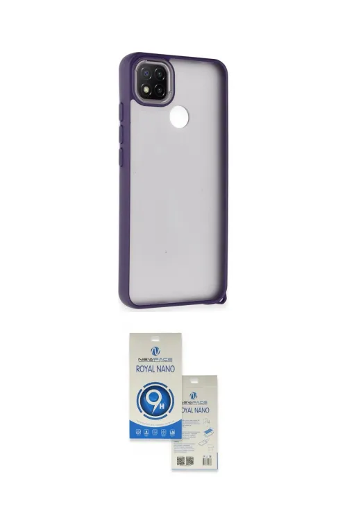 ieg™ Redmi 9C Kılıf Atlas Form - Şeffaf Royal Nano Ekran Koruyucu