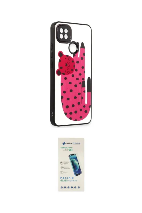 ieg™ Redmi 9C Kılıf Odak Klasik Serisi - Şeffaf Pasifik Cam Ekran Koruyucu