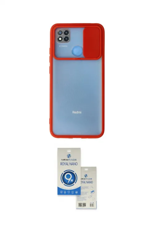 ieg™ Redmi 9C Kılıf Vadi Çizgi - Şeffaf Royal Nano Ekran Koruyucu