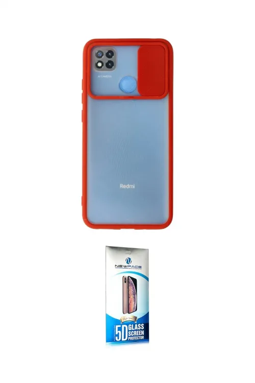 ieg™ Redmi 9C Kılıf Vadi Çizgi - Siyah 5D Eko Cam Ekran Koruyucu