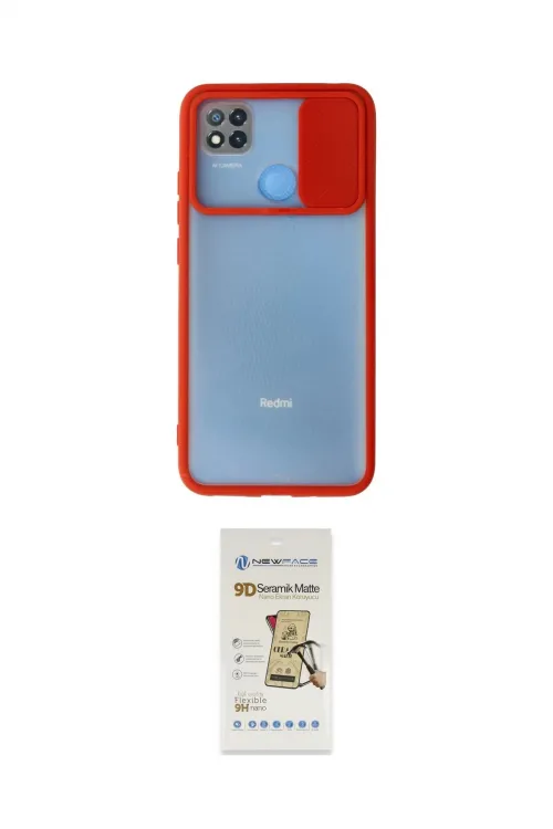 ieg™ Redmi 9C Kılıf Vadi Çizgi - Siyah Mat Seramik Nano Ekran Koruyucu