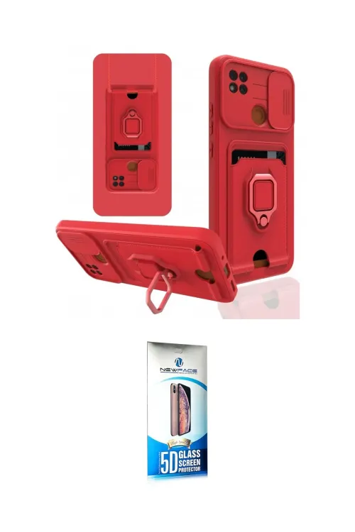 ieg™ Redmi 9C Kılıf Vadi Form Prime - Siyah 5D Eko Cam Ekran Koruyucu