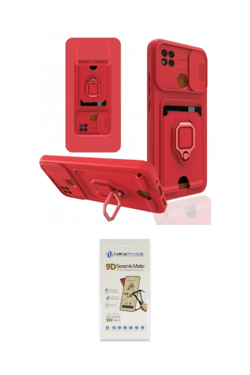 ieg™ Redmi 9C Kılıf Vadi Form Prime - Siyah Mat Seramik Nano Ekran Koruyucu