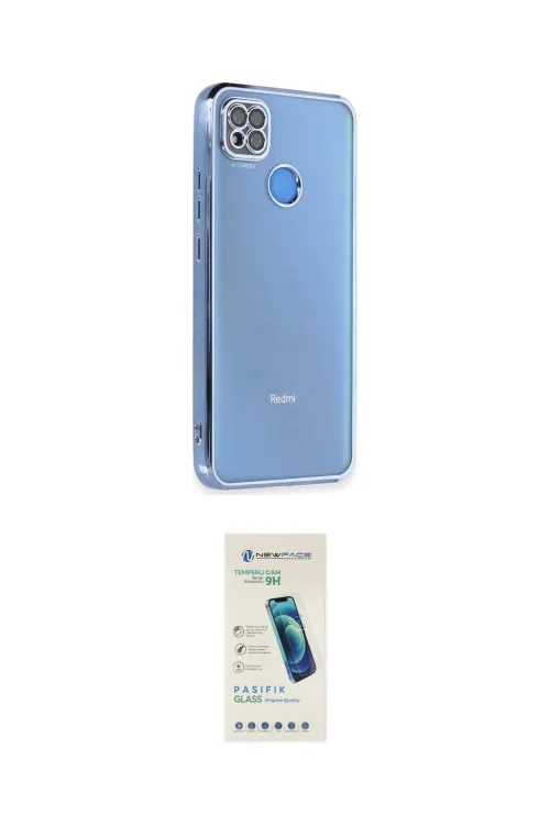 ieg™ Redmi 9C Kılıf Vadi Minimal - Şeffaf Pasifik Cam Ekran Koruyucu