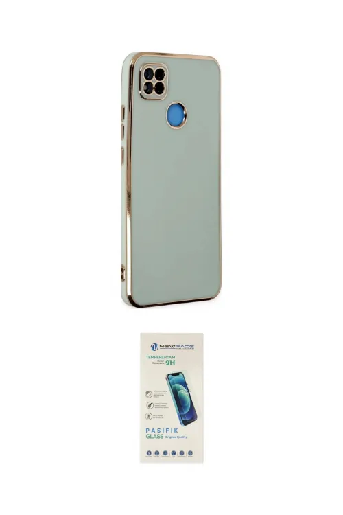 ieg™ Redmi 9C Kılıf Yankı Serisi - Şeffaf Pasifik Cam Ekran Koruyucu