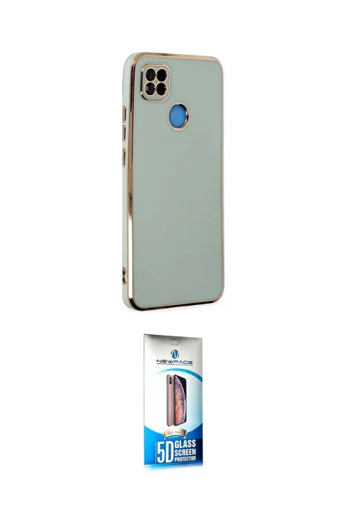 ieg™ Redmi 9C Kılıf Yankı Serisi - Siyah 5D Eko Cam Ekran Koruyucu