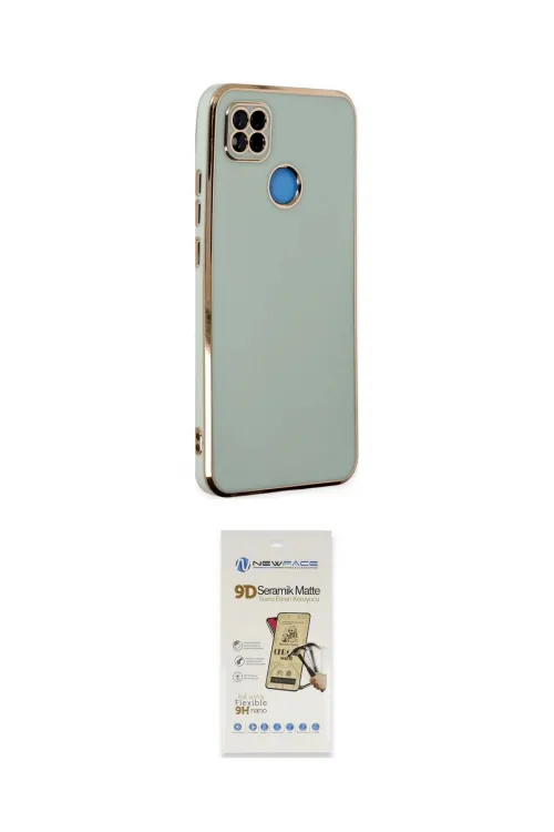 ieg™ Redmi 9C Kılıf Yankı Serisi - Siyah Mat Seramik Nano Ekran Koruyucu
