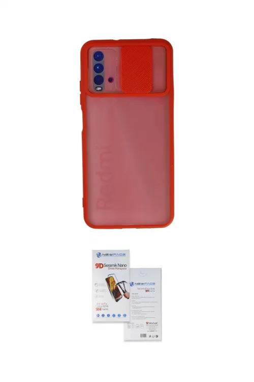 ieg™ Redmi 9T Kılıf Vadi Çizgi - Siyah Seramik Nano Ekran Koruyucu