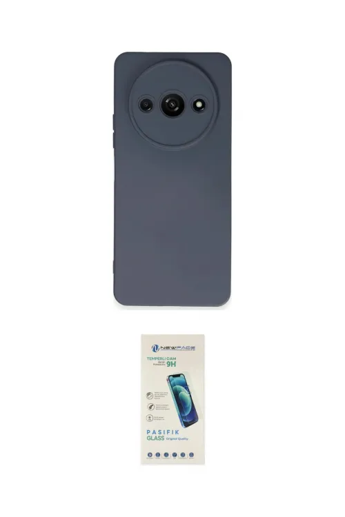 ieg™ Redmi A3 4G Kılıf Ahenk Serisi - Şeffaf Pasifik Cam Ekran Koruyucu