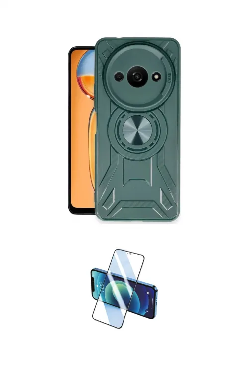 ieg™ Redmi A3 4G Kılıf Nova Yansıma Prime - Siyah 3D Antistatik Seramik Nano Ekran Koruyucu