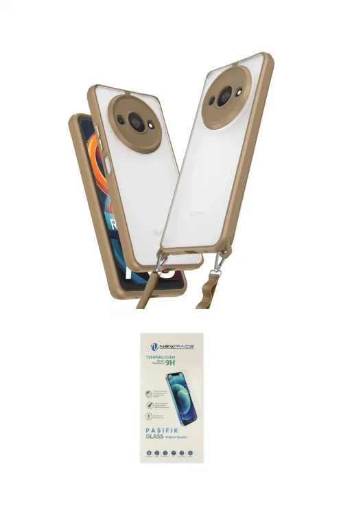 ieg™ Redmi A3 4G Kılıf Ufuk Klasik - Şeffaf Pasifik Cam Ekran Koruyucu