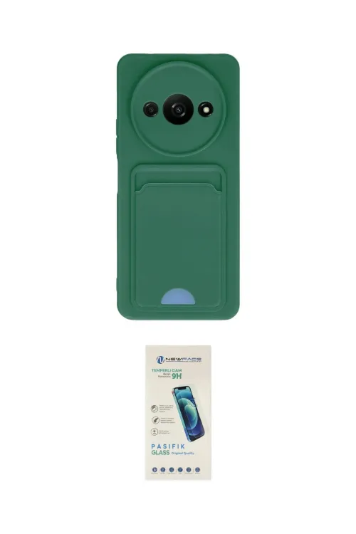 ieg™ Redmi A3 4G Kılıf Vadi Çizgi Prime - Şeffaf Pasifik Cam Ekran Koruyucu