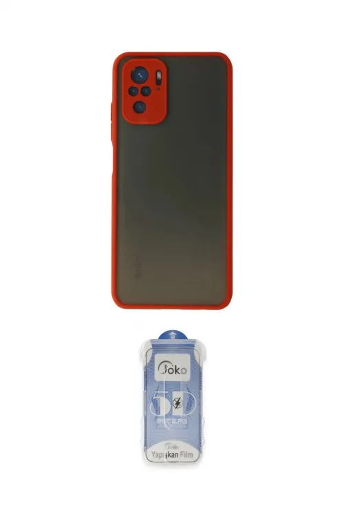 ieg™ Redmi Note 10 Kılıf Ahenk Çizgi Serisi - Şeffaf Joko Magic 5D Cam