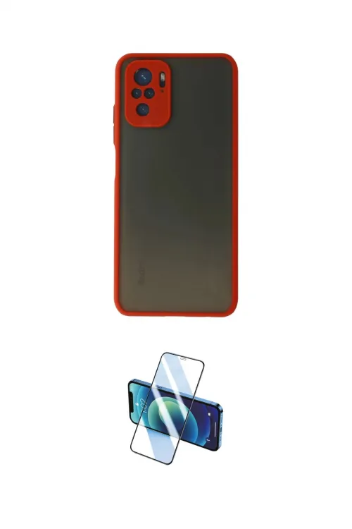 ieg™ Redmi Note 10 Kılıf Ahenk Çizgi Serisi - Siyah 3D Antistatik Cam Ekran Koruyucu