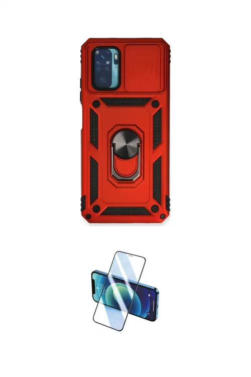 ieg™ Redmi Note 10 Kılıf Ahenk Klasik - Siyah 3D Antistatik Cam Ekran Koruyucu