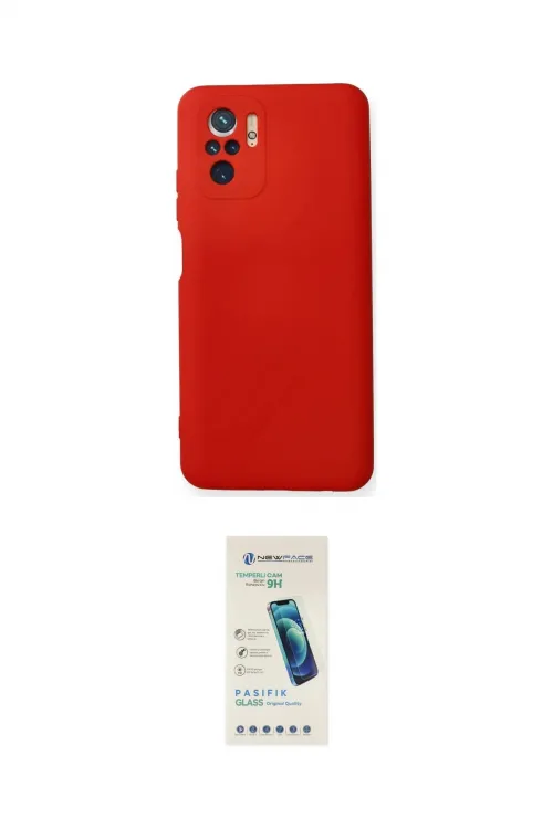 ieg™ Redmi Note 10 Kılıf Ahenk Serisi - Şeffaf Pasifik Cam Ekran Koruyucu
