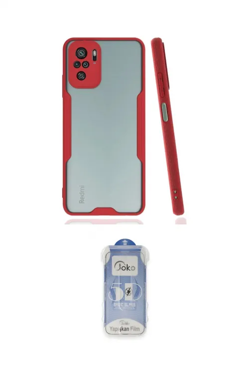 ieg™ Redmi Note 10 Kılıf Atlas Asil Serisi - Şeffaf Joko Magic 5D Cam
