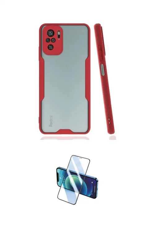 ieg™ Redmi Note 10 Kılıf Atlas Asil Serisi - Siyah 3D Antistatik Cam Ekran Koruyucu