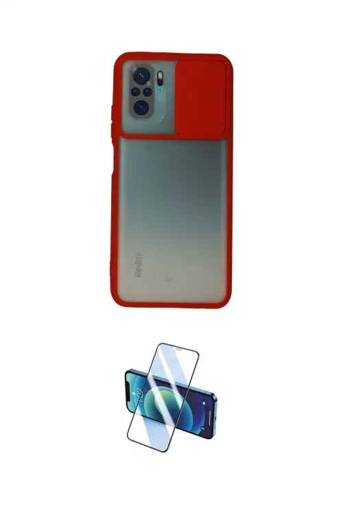 ieg™ Redmi Note 10 Kılıf Vadi Çizgi - Siyah 3D Antistatik Cam Ekran Koruyucu