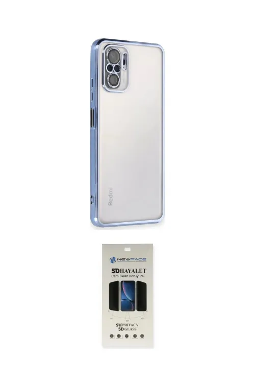 ieg™ Redmi Note 10 Kılıf Vadi Minimal - Siyah 5D Hayalet Cam Ekran Koruyucu