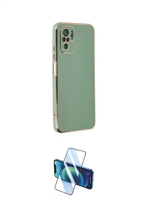 ieg™ Redmi Note 10 Kılıf Yankı Serisi - Siyah 3D Antistatik Cam Ekran Koruyucu