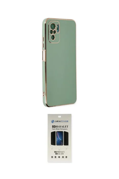 ieg™ Redmi Note 10 Kılıf Yankı Serisi - Siyah 5D Hayalet Cam Ekran Koruyucu