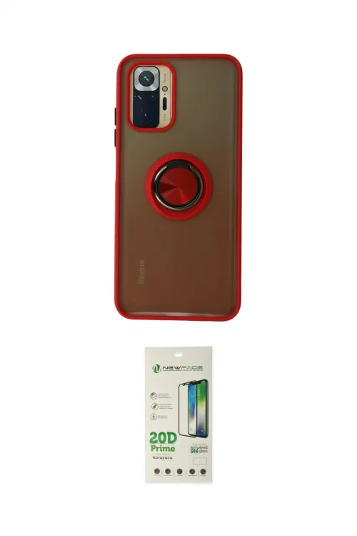 ieg™ Redmi Note 10 Kılıf Yörünge Çizgi - Siyah 20D Premium Cam Ekran Koruyucu