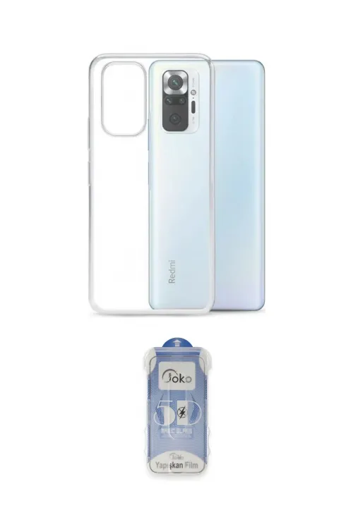 ieg™ Redmi Note 10 Kılıf Zirve Doku - Şeffaf Joko Magic 5D Cam