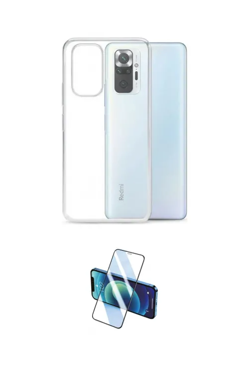 ieg™ Redmi Note 10 Kılıf Zirve Doku - Siyah 3D Antistatik Cam Ekran Koruyucu