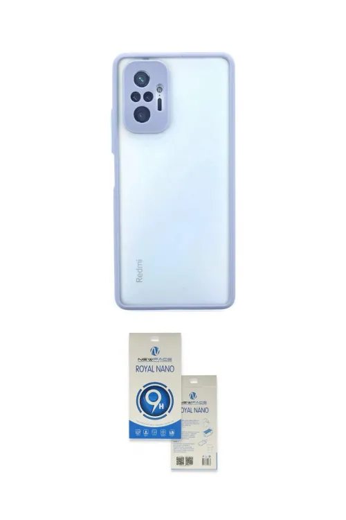 ieg™ Redmi Note 10 Pro Kılıf Ahenk Çizgi Serisi - Şeffaf Royal Nano Ekran Koruyucu