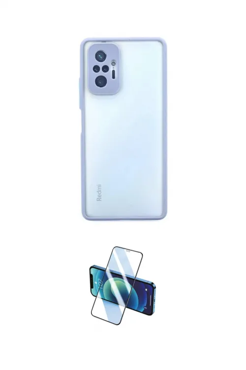 ieg™ Redmi Note 10 Pro Kılıf Ahenk Çizgi Serisi - Siyah 3D Antistatik Cam Ekran Koruyucu