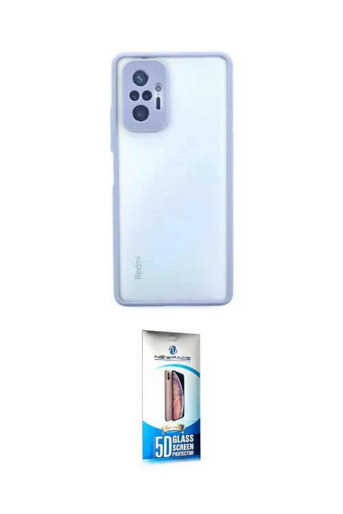 ieg™ Redmi Note 10 Pro Kılıf Ahenk Çizgi Serisi - Siyah 5D Eko Cam Ekran Koruyucu