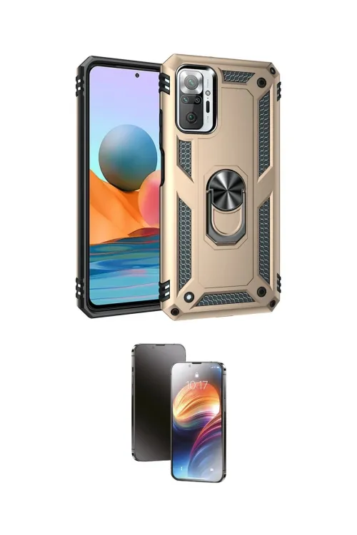 ieg™ Redmi Note 10 Pro Kılıf Ahenk Klasik Koleksiyonu - Siyah 3D Antistatik Mat Seramik Nano Ekran Koruyucu