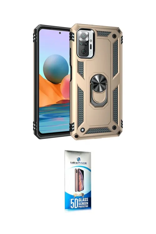 ieg™ Redmi Note 10 Pro Kılıf Ahenk Klasik Koleksiyonu - Siyah 5D Eko Cam Ekran Koruyucu