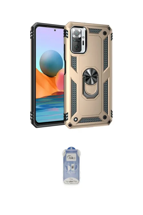 ieg™ Redmi Note 10 Pro Kılıf Ahenk Klasik Koleksiyonu - Siyah Joko Magic 5D Cam