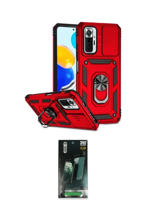 ieg™ Redmi Note 10 Pro Kılıf Ahenk Klasik - Şeffaf 360 Full Body Arka Koruyucu