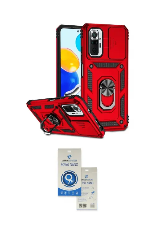 ieg™ Redmi Note 10 Pro Kılıf Ahenk Klasik - Şeffaf Royal Nano Ekran Koruyucu