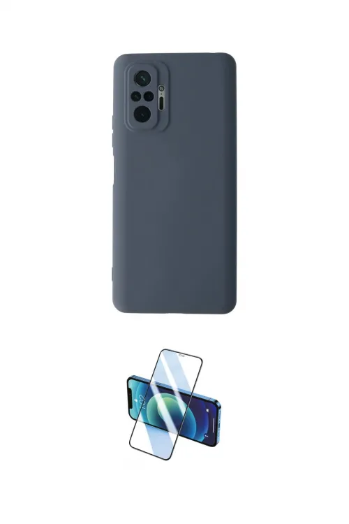 ieg™ Redmi Note 10 Pro Kılıf Ahenk Serisi - Siyah 3D Antistatik Cam Ekran Koruyucu