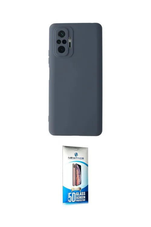 ieg™ Redmi Note 10 Pro Kılıf Ahenk Serisi - Siyah 5D Eko Cam Ekran Koruyucu