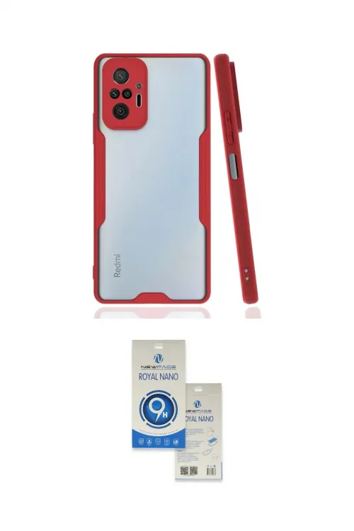 ieg™ Redmi Note 10 Pro Kılıf Atlas Asil Serisi - Şeffaf Royal Nano Ekran Koruyucu