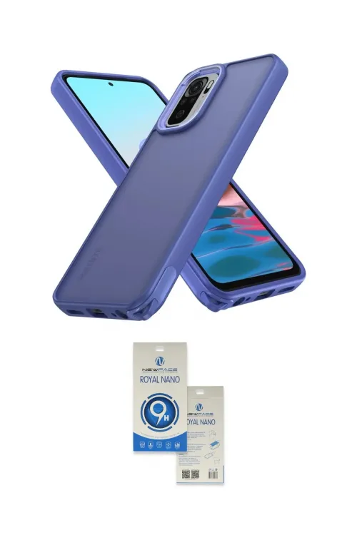 ieg™ Redmi Note 10 Pro Kılıf Atlas Form - Şeffaf Royal Nano Ekran Koruyucu